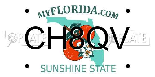 CH8QV Florida License Plate