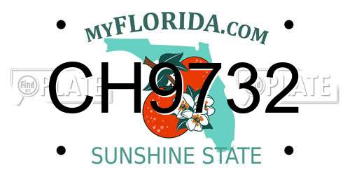 CH9732 Florida License Plate