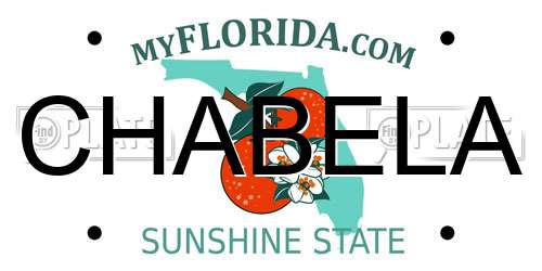 CHABELA Florida License Plate