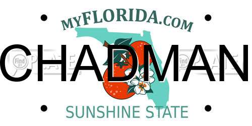 CHADMAN Florida License Plate