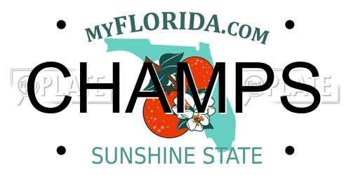 CHAMPS Florida License Plate