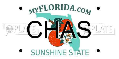 CHAS Florida License Plate