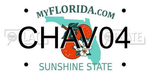 CHAV04 Florida License Plate
