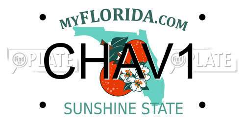 CHAV1 Florida License Plate