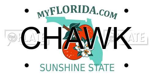 CHAWK Florida License Plate