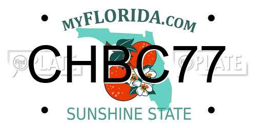 CHBC77 Florida License Plate