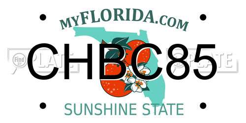 CHBC85 Florida License Plate