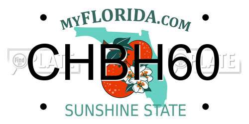 CHBH60 Florida License Plate