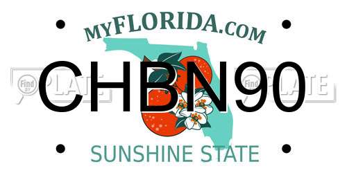 CHBN90 Florida License Plate