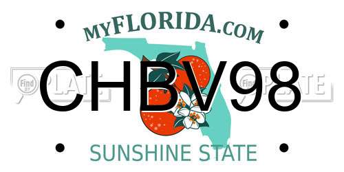 CHBV98 Florida License Plate