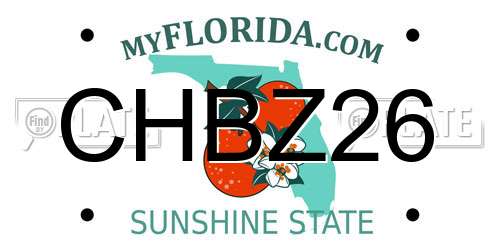 CHBZ26 Florida License Plate