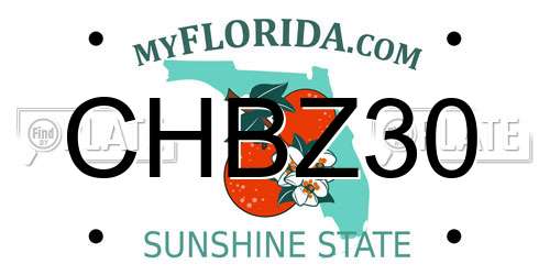 CHBZ30 Florida License Plate