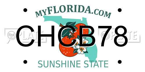 CHCB78 Florida License Plate