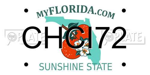 CHCI72 Florida License Plate