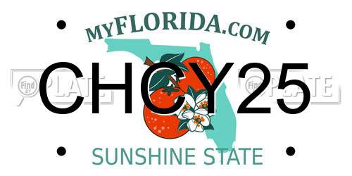 CHCY25 Florida License Plate