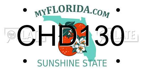 CHD130 Florida License Plate