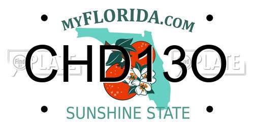 CHD13O Florida License Plate