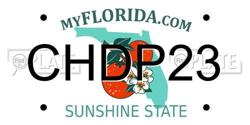 CHDP23 Florida License Plate