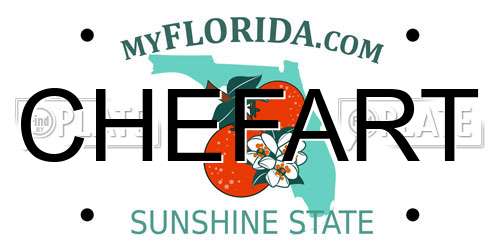 CHEFART Florida License Plate