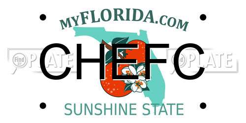 CHEFC Florida License Plate