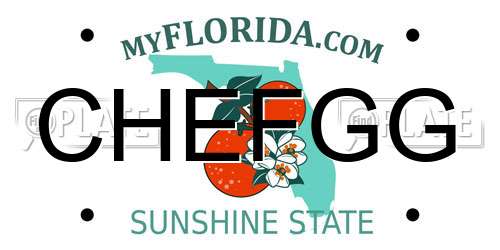CHEFGG Florida License Plate