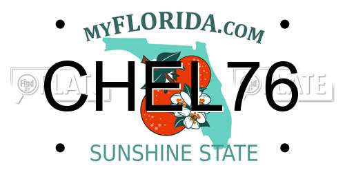 CHEL76 Florida License Plate