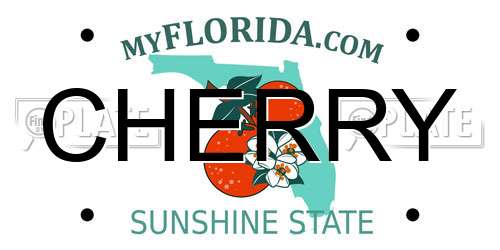 CHERRY Florida License Plate