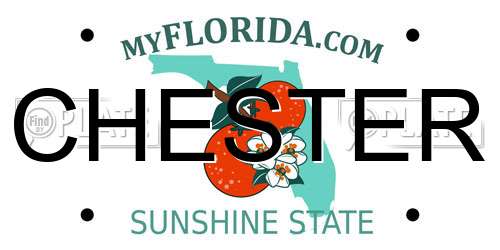 CHESTER Florida License Plate