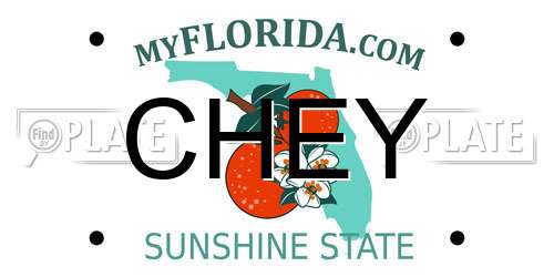 CHEY Florida License Plate