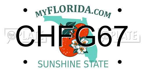 CHFG67 Florida License Plate