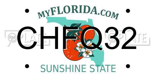 CHFQ32 Florida License Plate