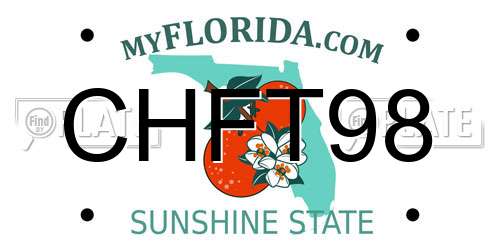 CHFT98 Florida License Plate