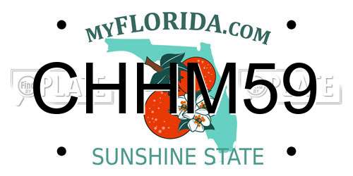 CHHM59 Florida License Plate