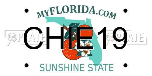 CHIE19 Florida License Plate