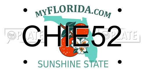 CHIE52 Florida License Plate