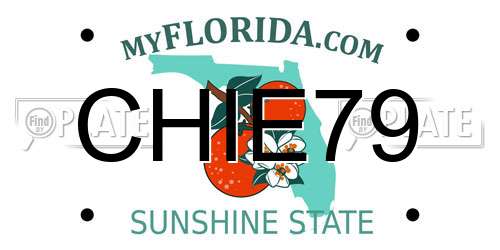 CHIE79 Florida License Plate