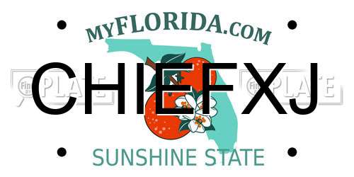 CHIEFXJ Florida License Plate