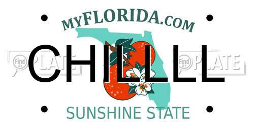 CHILLLL Florida License Plate