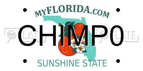 CHIMP0 Florida License Plate