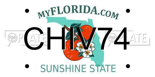 CHIV74 Florida License Plate