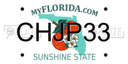 CHJP33 Florida License Plate