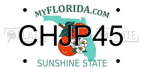 CHJP45 Florida License Plate