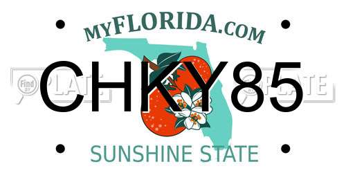 CHKY85 Florida License Plate