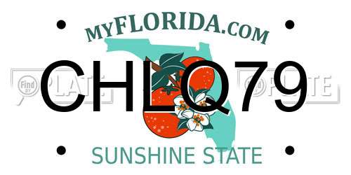 CHLQ79 Florida License Plate