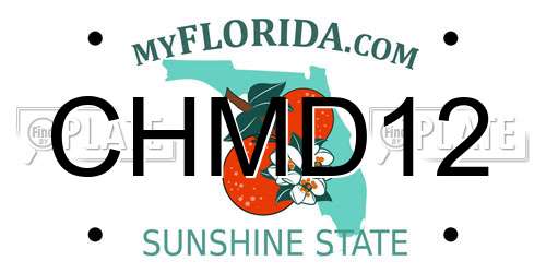 CHMD12 Florida License Plate