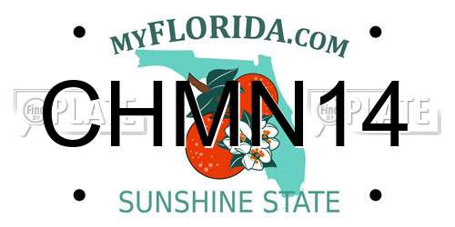 CHMN14 Florida License Plate