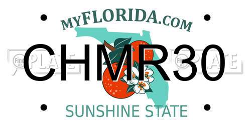CHMR30 Florida License Plate