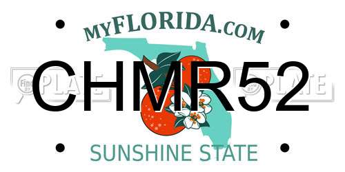 CHMR52 Florida License Plate
