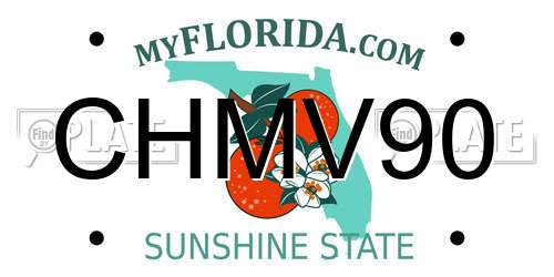 CHMV90 Florida License Plate