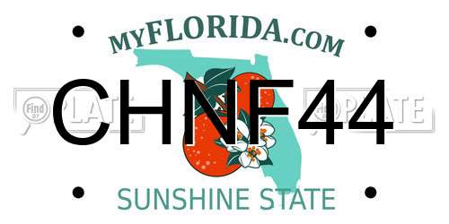 CHNF44 Florida License Plate